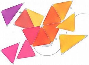 לוחות תאורה RGB חכמים Nanoleaf Shapes - צורת משולש - ערכת בסיס + ערכת הרחבה לוחות תאורה RGB חכמים Nanoleaf Shapes - צורת משולש - ערכת בסיס + ערכת הרחבה