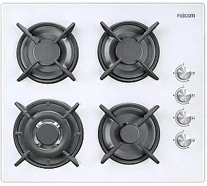 כיריים גז 60 ס”מ זכוכית לבנה FJ-GHG750W FUJICOM כיריים גז 60 ס”מ זכוכית לבנה FJ-GHG750W FUJICOM