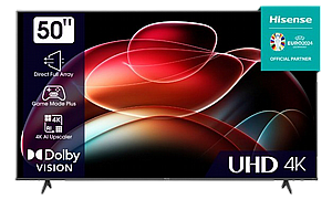 50A6K UHD TV טלוויזיה חכמה הייסנס 50" UHD 4K Smart TV 50A6K UHD TV טלוויזיה חכמה הייסנס 50" UHD 4K Smart TV
